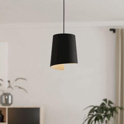 Sort rustik pendler lampe aluminium, Vincenzo