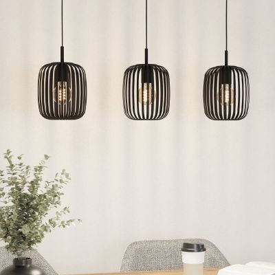 Sort industri pendler lampe aluminium, Pietro