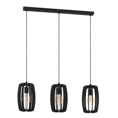 Træ pendler lampe sort, Wilko