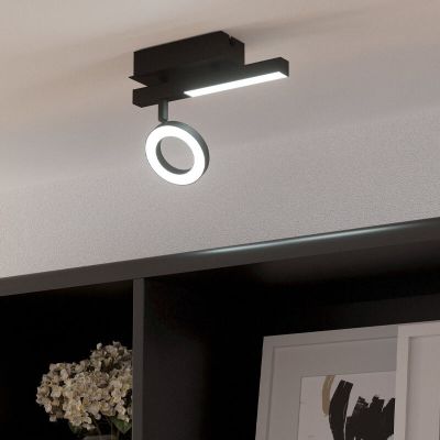 Sort modern loftspot aluminium, Madelinde, 3,2W, 3000K LED
