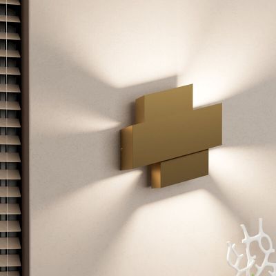 Guld design væglampe aluminium, Kylie