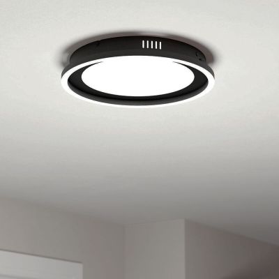 Sort modern loftlampe aluminium, Thijn, 11,5W, varm til kold hvid justerbar LED, 3 trins lysdæmper