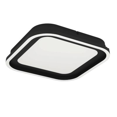 Sort modern loftlampe aluminium, Thijn, 11W, varm til kold hvid justerbar LED, 3 trins lysdæmper
