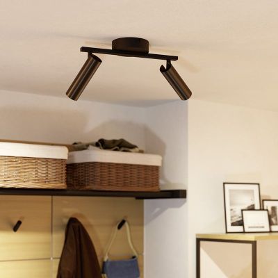 Bronze modern loftspot stål, Valproto, 5W, white switch LED