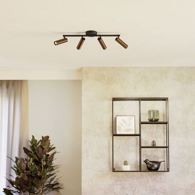 Bronze modern loftspot stål, Valproto, 5W, white switch LED