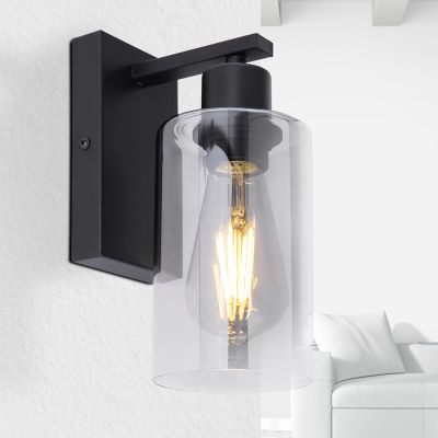 Sort modern væglampe glas, Mariya