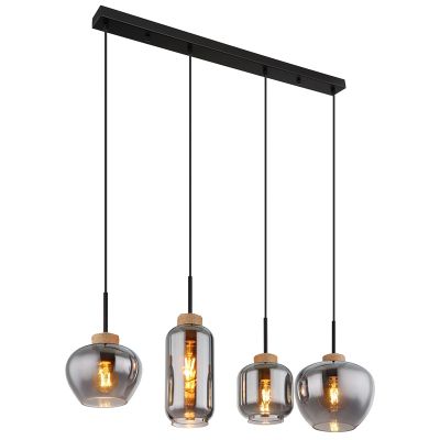 Sort design pendler lampe glas, Marck