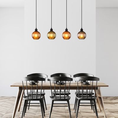 Multi-Farvet retro pendler lampe glas, Zoubida