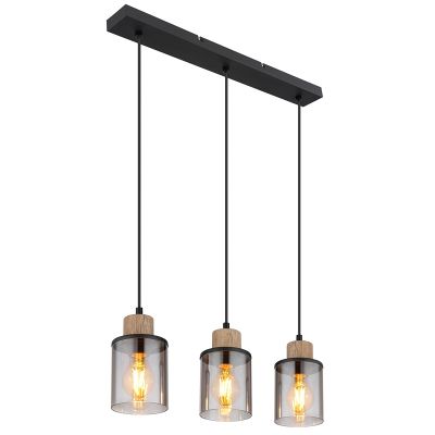 Sort modern pendler lampe glas, Resa