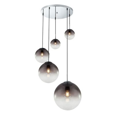Krom design pendler lampe glas, Novia