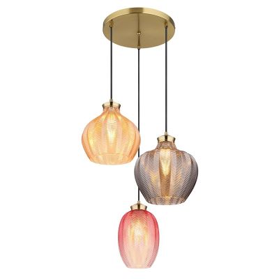 Multi-Farvet design pendler lampe glas, Jacomina