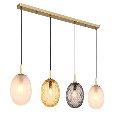 Multi-Farvet retro pendler lampe glas, Dilata