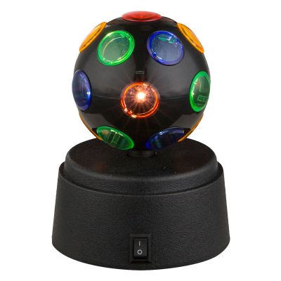 Multi-Farvet diskolys plast, Laurin, 0,6W, RGB LED, med brytare