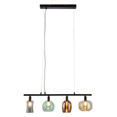Multi-Farvet design pendler lampe glas, Thorben