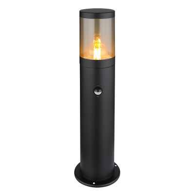 Sort modern udendørslampe rustfrit stål, Lambert, IP44