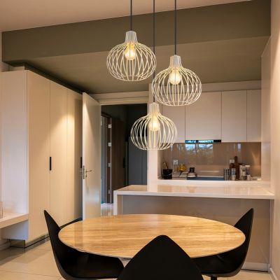 Creme industri pendler lampe metal, Manpreet