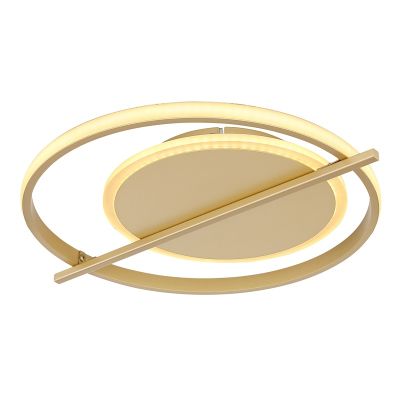 Guld design plafond aluminium, Reinald, 36W, 3000K LED