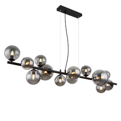 Sort design pendel lampe spisebord glas, Melinda