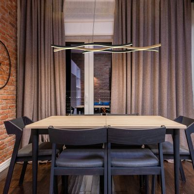 Sort design pendler lampe aluminium, Geerten, 35W, 3000K LED