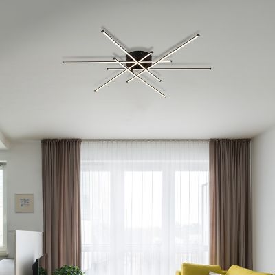 Sort design loftlampe aluminium, Leigh, 40W, 3000K LED