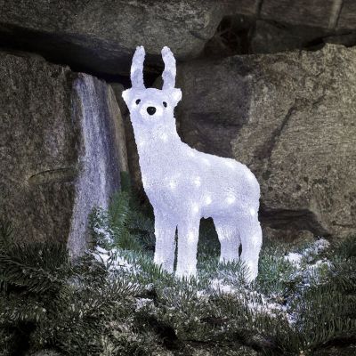 Akryl rensdyr jul, LED - 38 cm høj