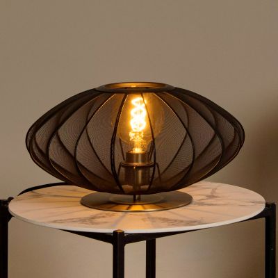 Sort bordlampe modern, Corina, med brytare