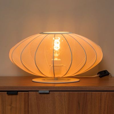 Beige bordlampe modern, Corina, med brytare