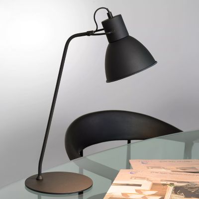 Sort skrivebordslampe modern, Shadi, med brytare