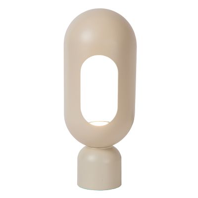 Taupe bordlampe modern, Barris, med brytare