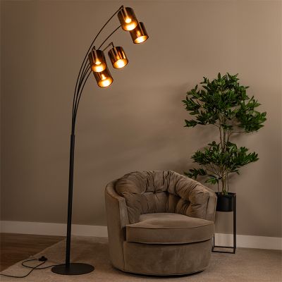 Rustfarvet gulv lampe modern, Rankos, med brytare