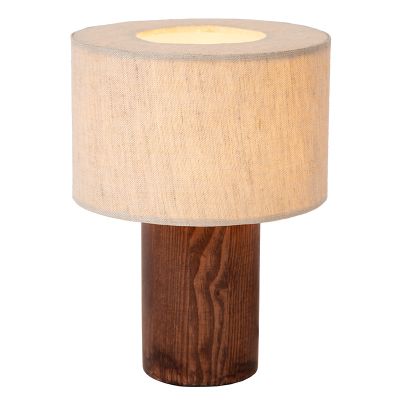 Brun bordlampe rustik, Tachina, med brytare