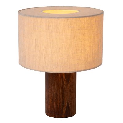 Brun bordlampe rustik, Tachina, med brytare