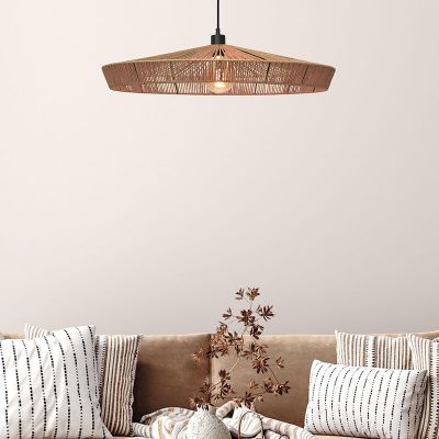 Rattan pendel lampe spisebord træ, Yunkai