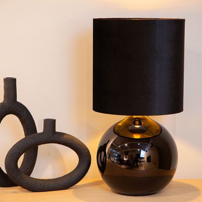 Sort bordlampe retro, Esterad, med brytare