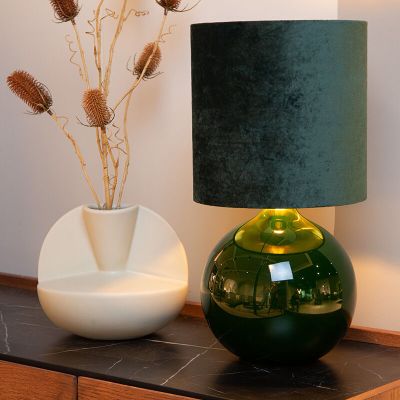 Grøn bordlampe retro, Esterad, med brytare