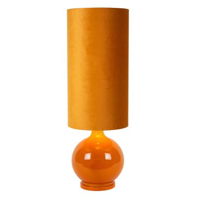 Gul gulv lampe retro, Esterad, med brytare