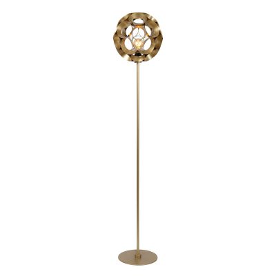 Guld gulv lampe modern, Hannelore