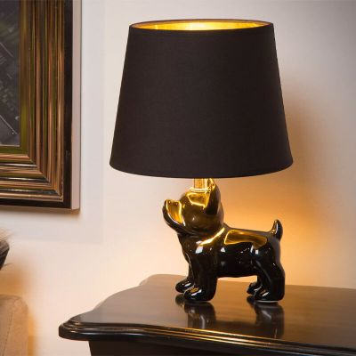 Sort bordlampe retro, Extravaganza Sir Winston, med brytare