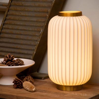 Hvid bordlampe retro, Gosse, med brytare