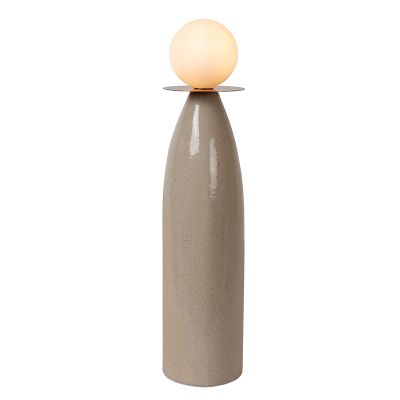 Keramik bordlampe grå, Figaro, med brytare