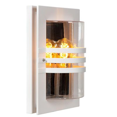 Hvid udendørslampe modern, Privas, IP44