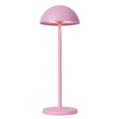 Lyserød udendørs bordlampe retro, Joy, 1,5W, 3000K LED, IP54, med beröringsdimmer