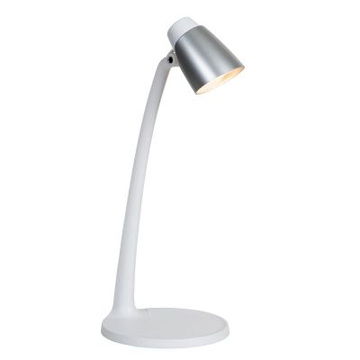 Hvid skrivebordslampe klassisk, Ludo, 4,5W, 3000K LED, med brytare