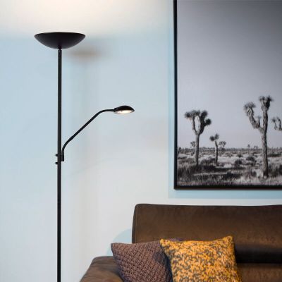 Sort læselampe gulv modern, Zenith, 20W, 3000K LED