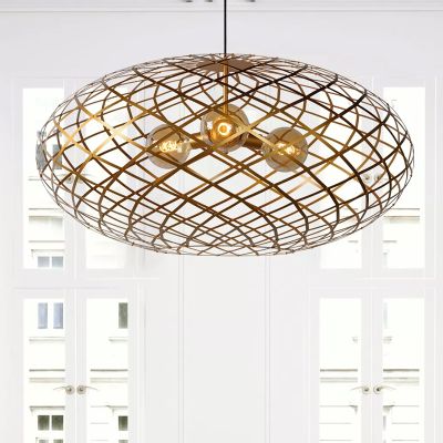 Guld pendler lampe modern, Wolfram