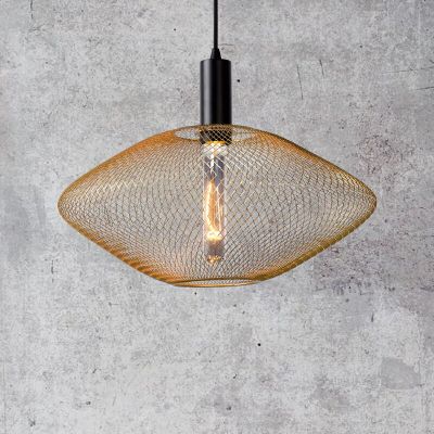 Guld pendler lampe modern, Mesh