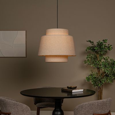 Beige pendler lampe rustik, Tribute