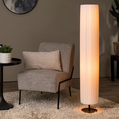 Hvid gulv lampe modern, Fold, med brytare