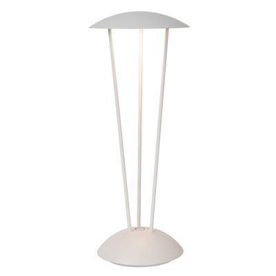 Hvid genopladelige udendørs bordlampe modern, Renee, 2,2W, 2700K LED, IP54, med beröringsdimmer