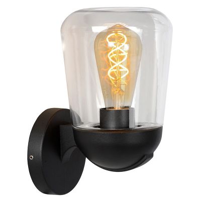 Sort udendørslampe klassisk, Tulsa, IP44